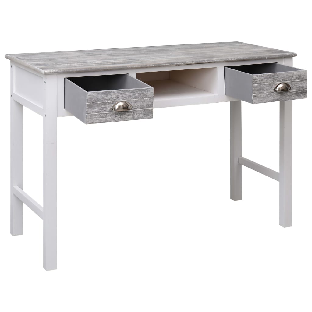 Writing Desk Grey 110x45x76 cm Wood