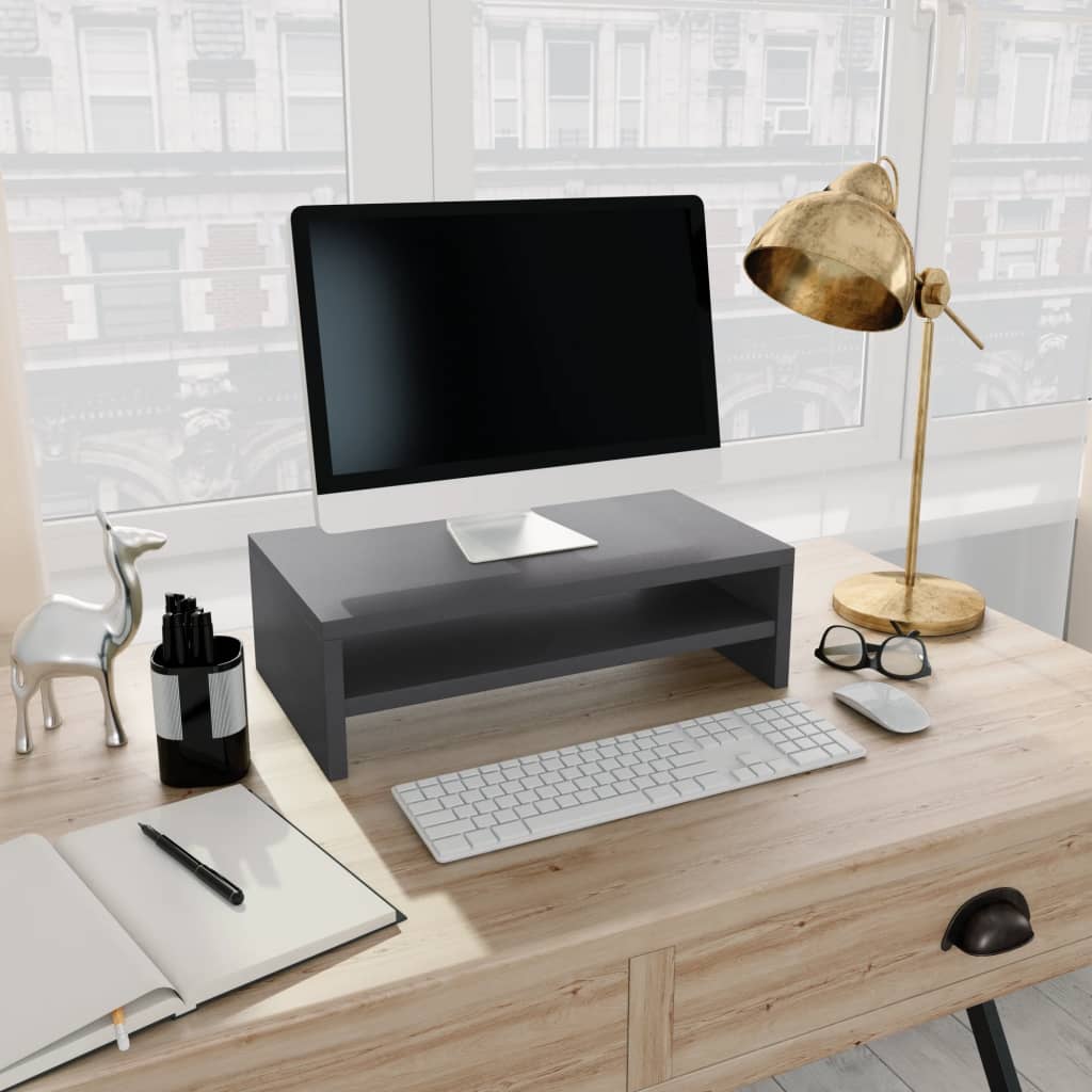 Monitor Stand Grey 42x24x13 cm Engineered Wood