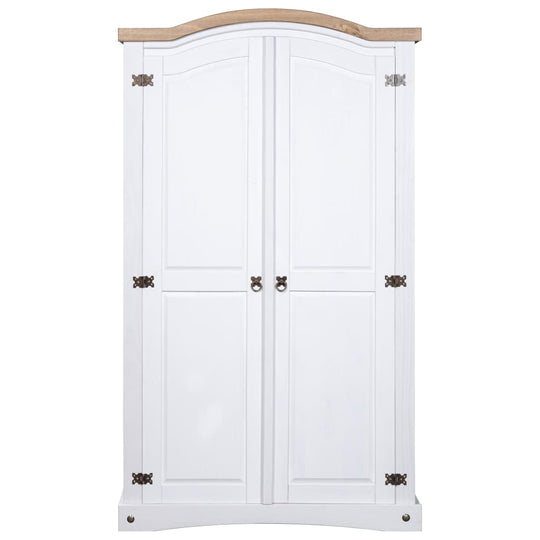 Wardrobe Mexican Pine Corona Range 2 Doors White