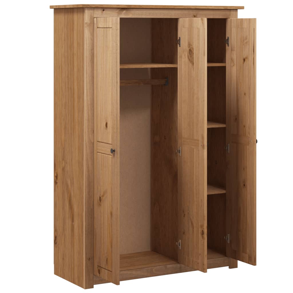 3-Door Wardrobe 118x50x171.5 cm Pine Panama Range