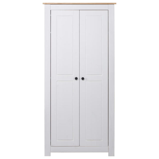 Wardrobe White 80x50x171.5 cm Solid Pine Panama Range