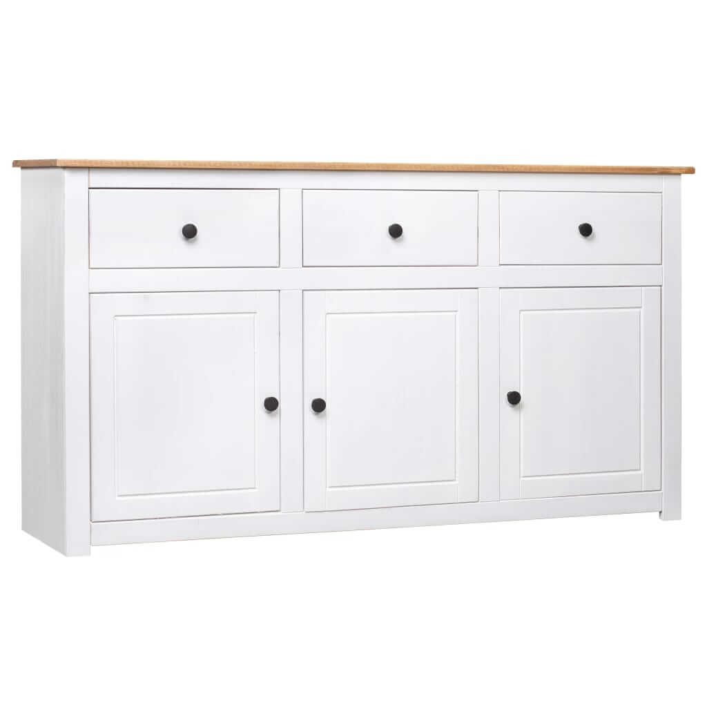 Sideboard 135X40X80 Cm Solid Pinewood Panama Range