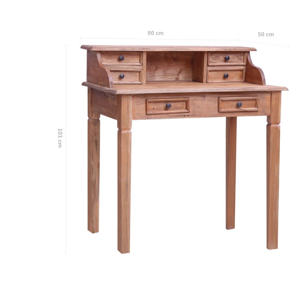 Writing Desk with Drawers 90x50x101 cm Solid Reclaimed Wood