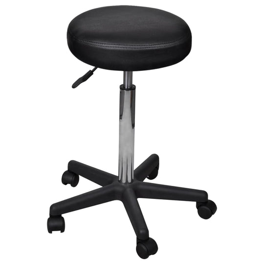 Office Stools 2 pcs Black 35.5x84 cm Faux Leather