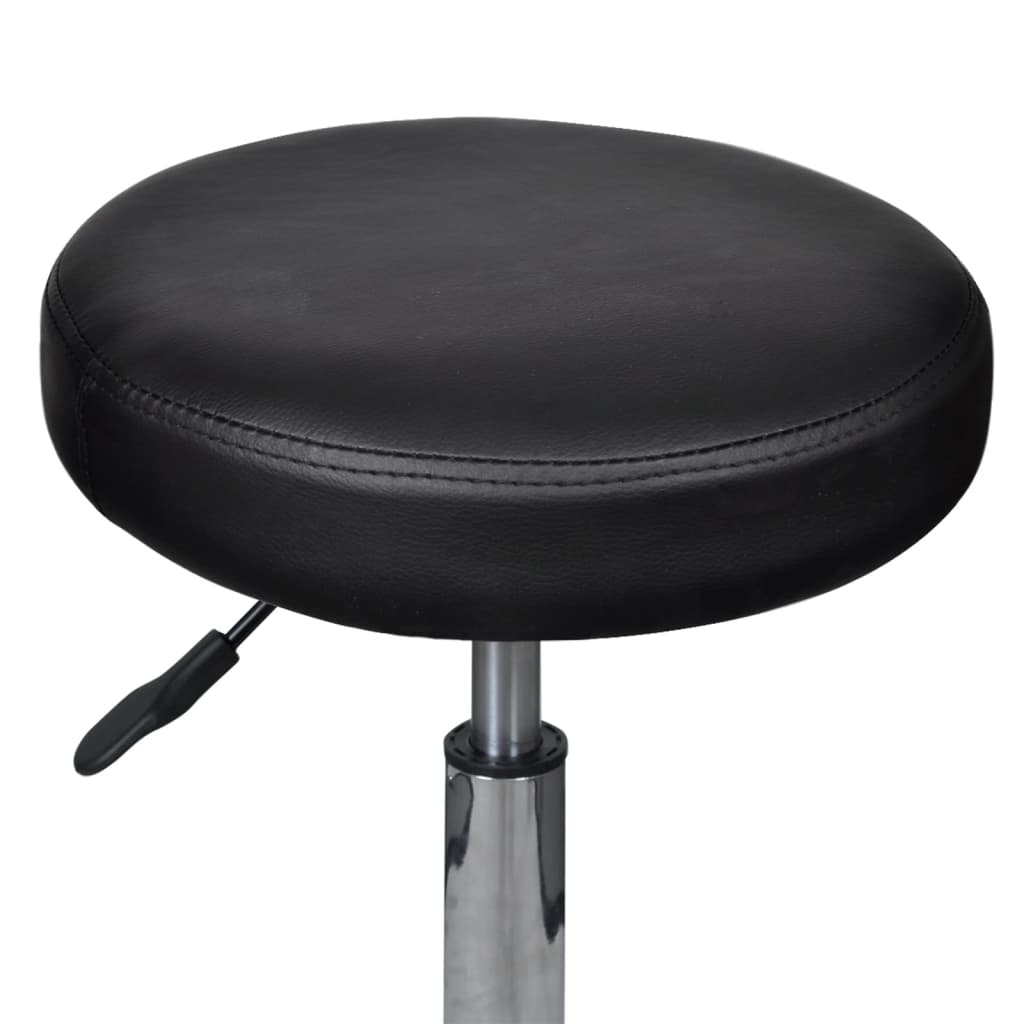 Office Stools 2 pcs Black 35.5x84 cm Faux Leather