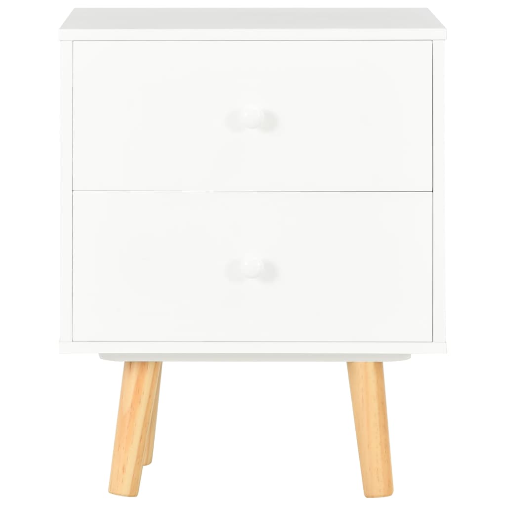 Bedside Cabinets 2 pcs White 40x30x50 cm Solid Pinewood