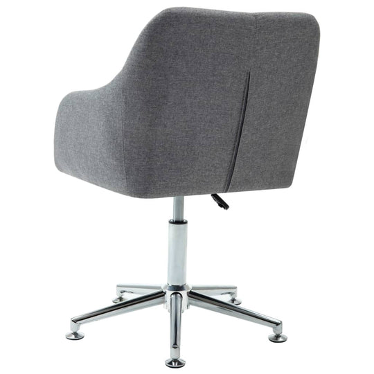 Swivel Office Chair Light Grey Fabric