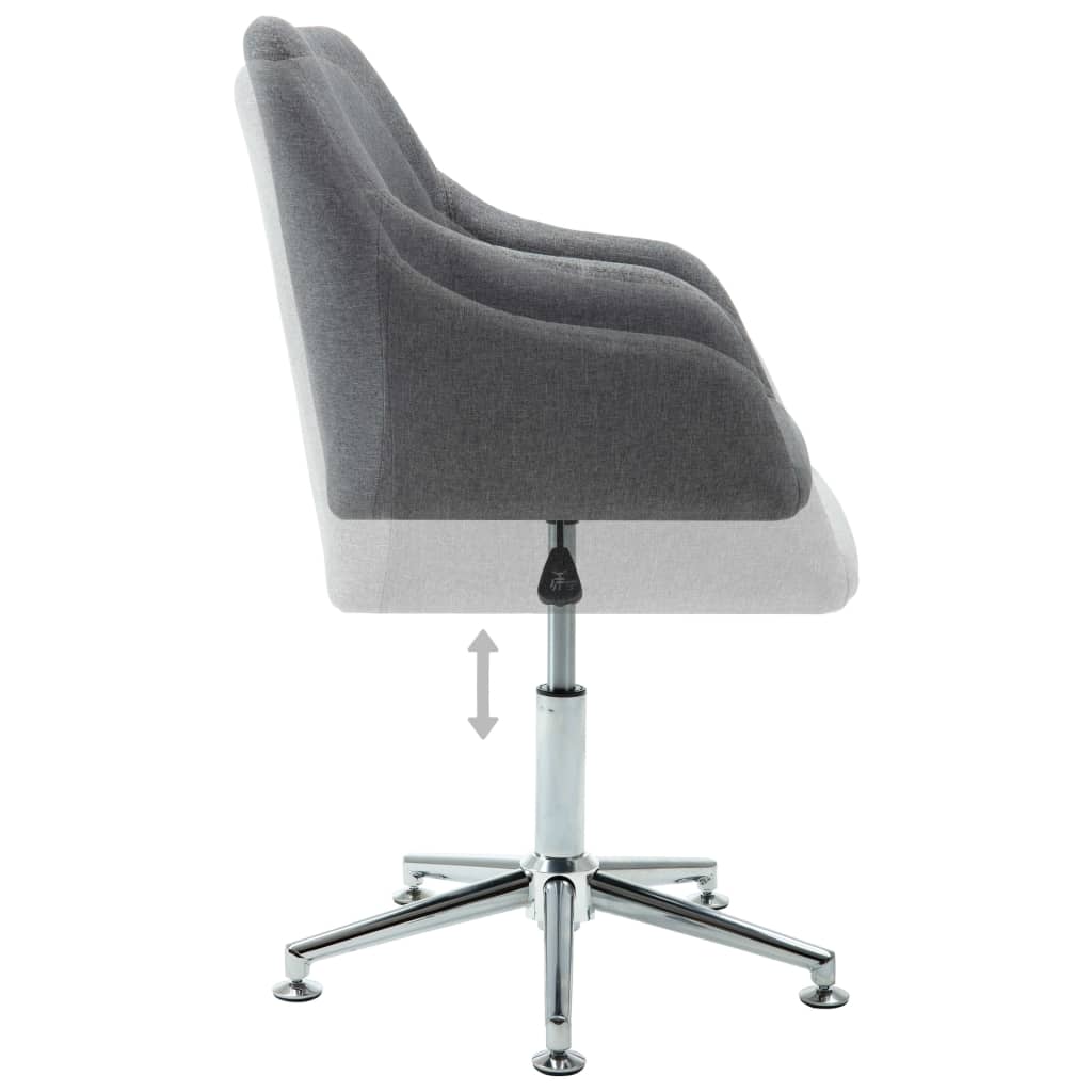 Swivel Office Chair Light Grey Fabric