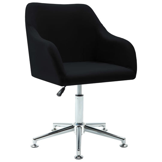 Swivel Office Chair Black Fabric