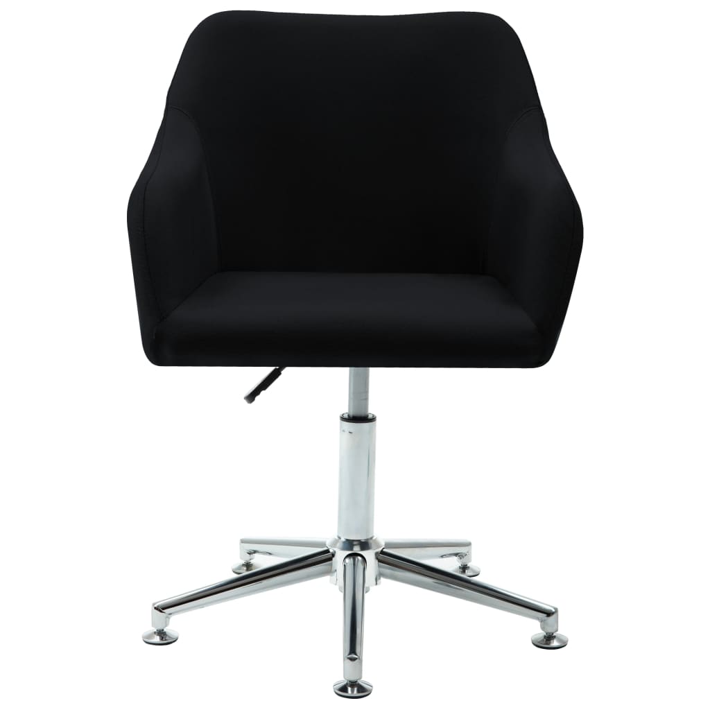 Swivel Office Chair Black Fabric