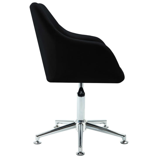 Swivel Office Chair Black Fabric