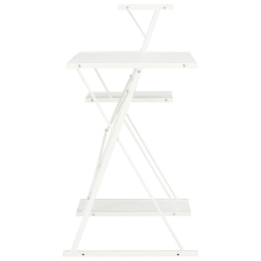 Desk with Shelf White 116x50x93 cm