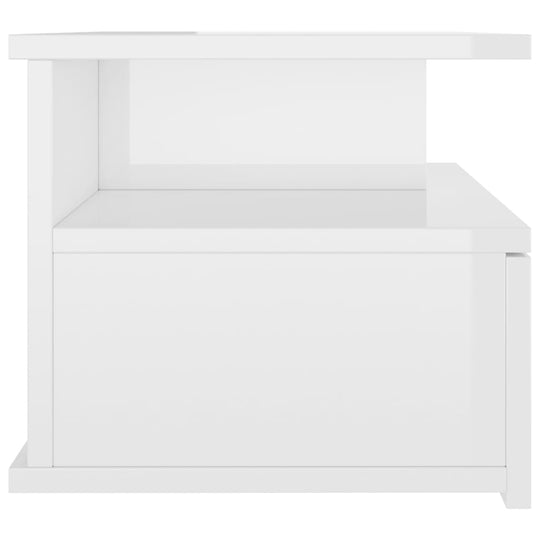 Floating Nightstands 2 pcs High Gloss White 40x31x27 cm Engineered Wood