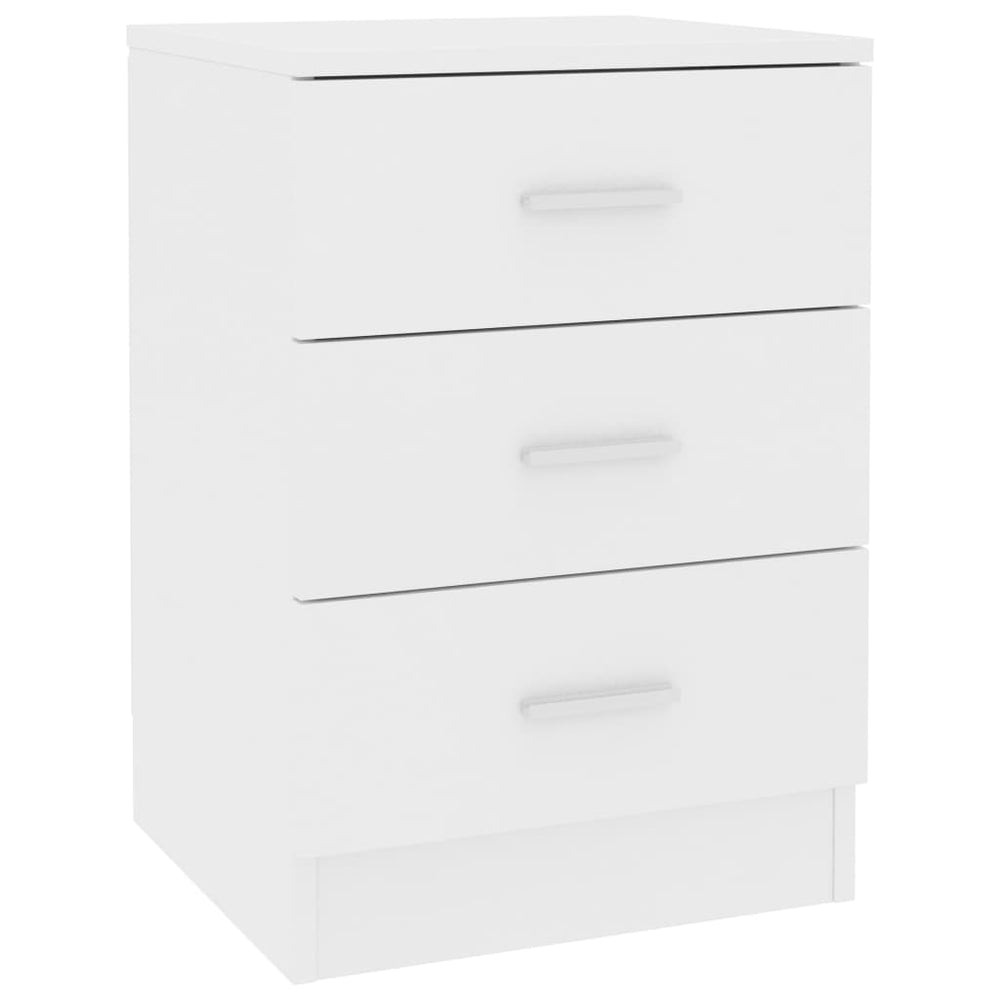 Bedside Cabinet White 38x35x56 cm Engineered Wood