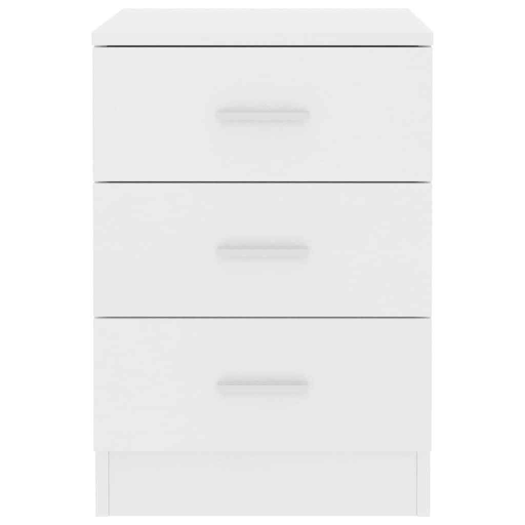 Bedside Cabinet White 38x35x56 cm Engineered Wood