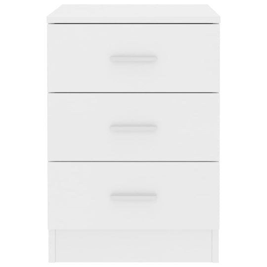 Bedside Cabinet White 38x35x56 cm Engineered Wood