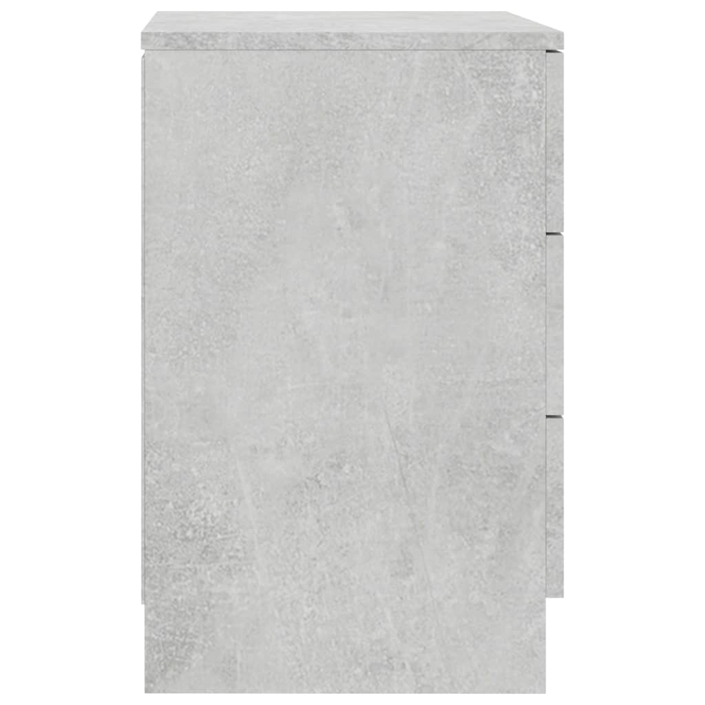 Bedside Cabinet Concrete Grey 38x35x56 cm Engineered Wood