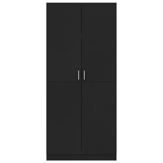 Wardrobe Black 80x52x180 cm Engineered Wood