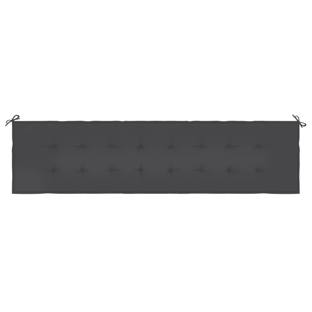 Affordable black garden bench cushion 200x50x3 cm made from quality Oxford fabric, offering comfort and durability for outdoor seating.