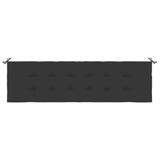 Affordable quality black garden bench cushion 180x50x3 cm made of durable and water-resistant Oxford fabric.