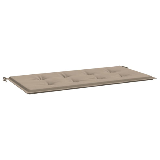 Affordable quality taupe garden bench cushion 120x50x3 cm in Oxford fabric with soft foam fibre filling, perfect for outdoor comfort.