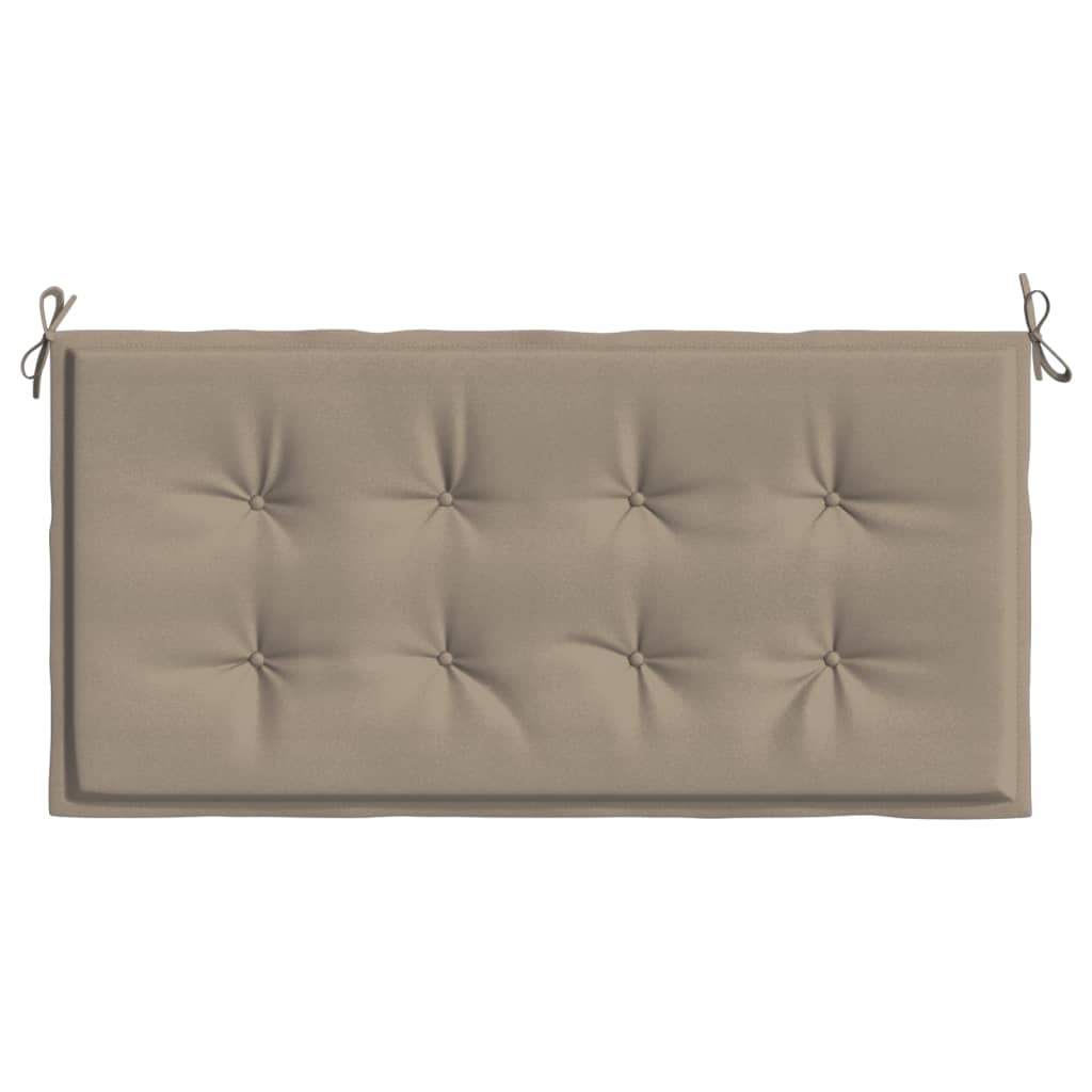 Affordable taupe garden bench cushion 120x50x3 cm in durable, quality Oxford fabric with soft foam filling.