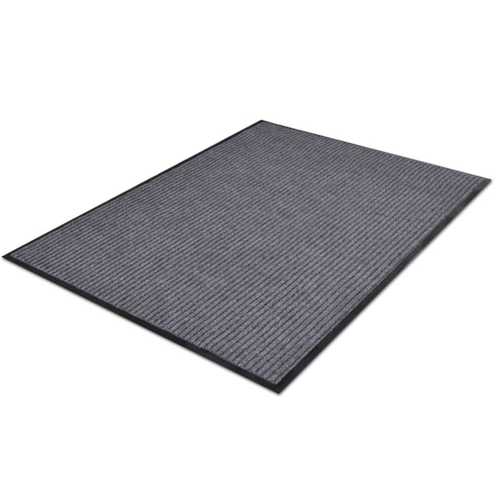 PVC Door Mats 2 pcs Grey 90x60 cm