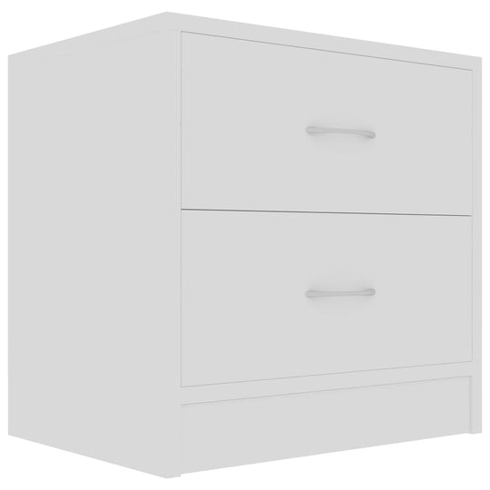 Bedside Cabinets 2 pcs White 40x30x40 cm Engineered Wood