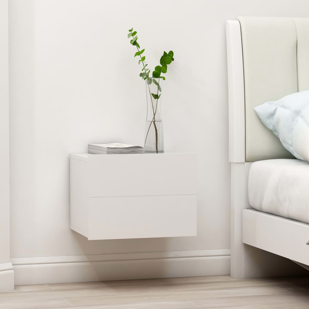 Bedside Cabinet White 40x30x30 cm Engineered Wood