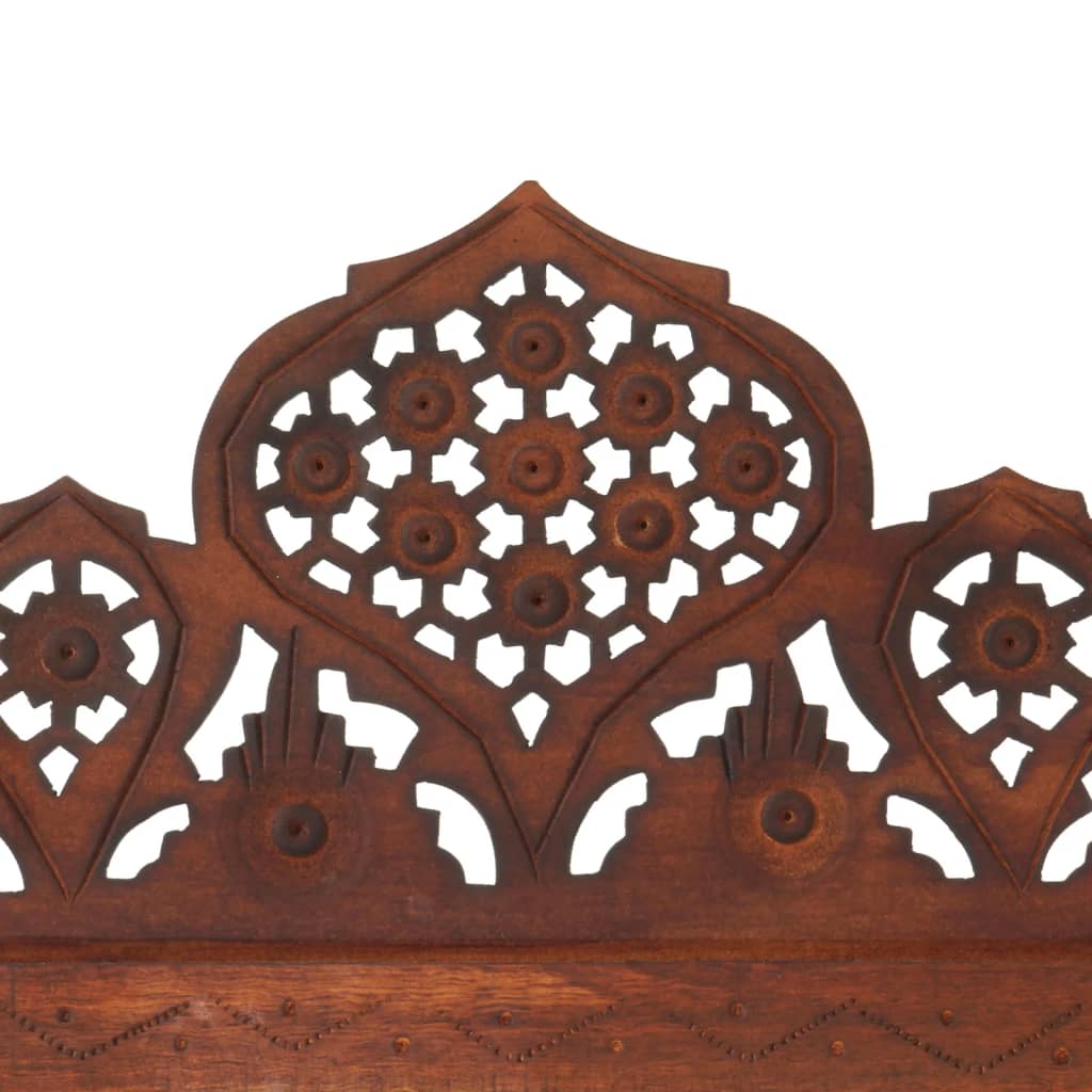 Hand carved 5-Panel Room Divider Brown 200x165 cm Solid Mango Wood