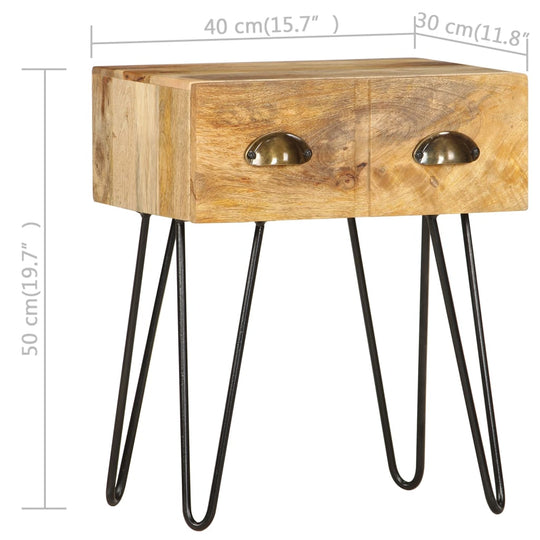 Bedside Cabinet 40x30x50 cm Solid Mango Wood