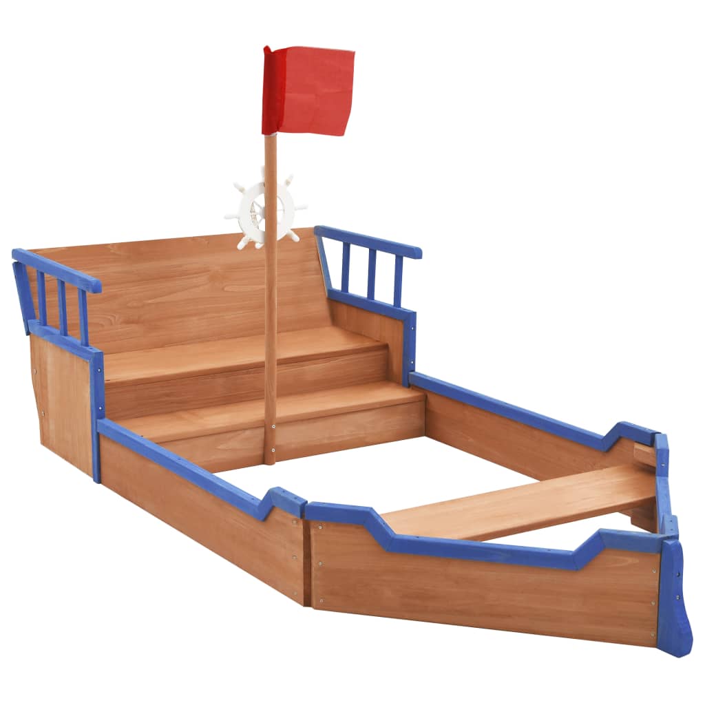 feed-cond-new, feed-sl-vidaXL Freight Payable, Multicolour, new, Outdoor Play Equipment, parcel, Sandboxes, Toys & Games, Toys & Games > Outdoor Play Equipment > Sandboxes, vidaXLSandbox Pirate Ship Firwood 190X94.5X101 Cm - Premium Sandboxes from vidaXL - Just $252! Shop Online Buy Now at S & D's Value Store Family Business Best Customer Service