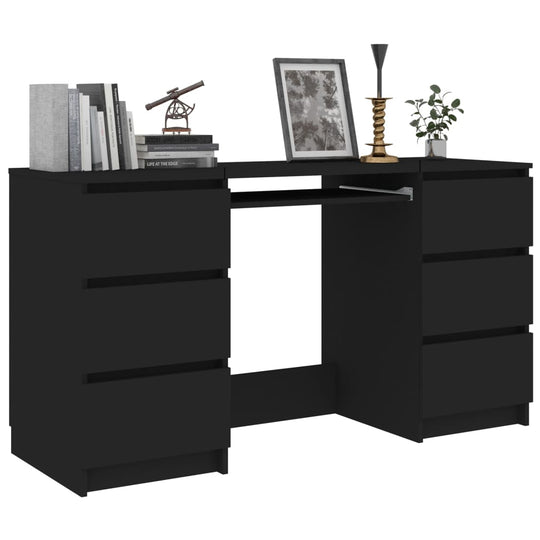 Writing Desk Black 140x50x77 cm Engineered Wood