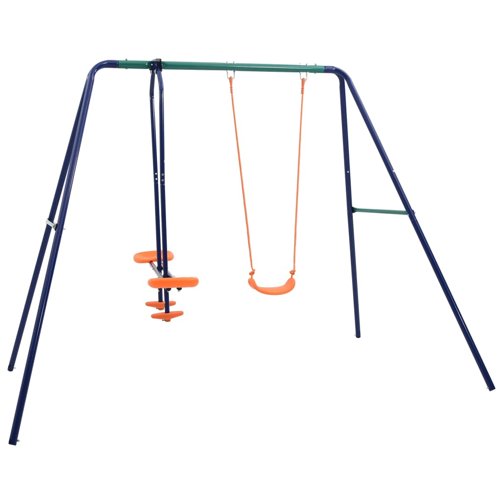 feed-cond-new, feed-sl-vidaXL Freight Payable, new, Orange, Outdoor Play Equipment, parcel, Swing Sets & Playsets, Toys & Games, Toys & Games > Outdoor Play Equipment > Swing Sets & Playsets, vidaXLSwing Set With 3 Seats Steel - Premium Swing Sets & Playsets from vidaXL - Just $137! Shop Online Buy Now at S & D's Value Store Family Business Best Customer Service