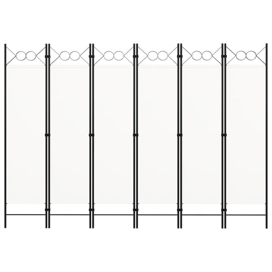 6-Panel Room Divider White 240x180 cm