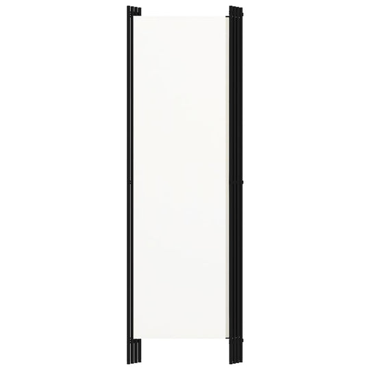 4-Panel Room Divider White 200x180 cm