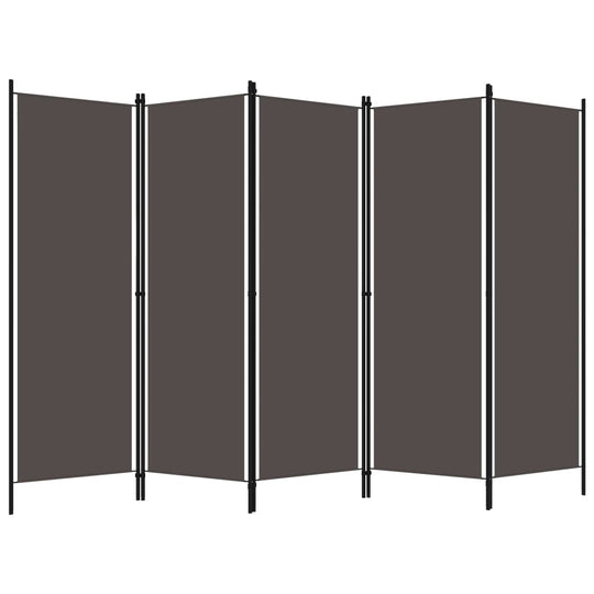 5-Panel Room Divider Anthracite 250x180 cm