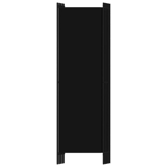 5-Panel Room Divider Black 250x180 cm