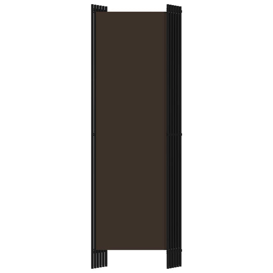 6-Panel Room Divider Brown 300x180 cm