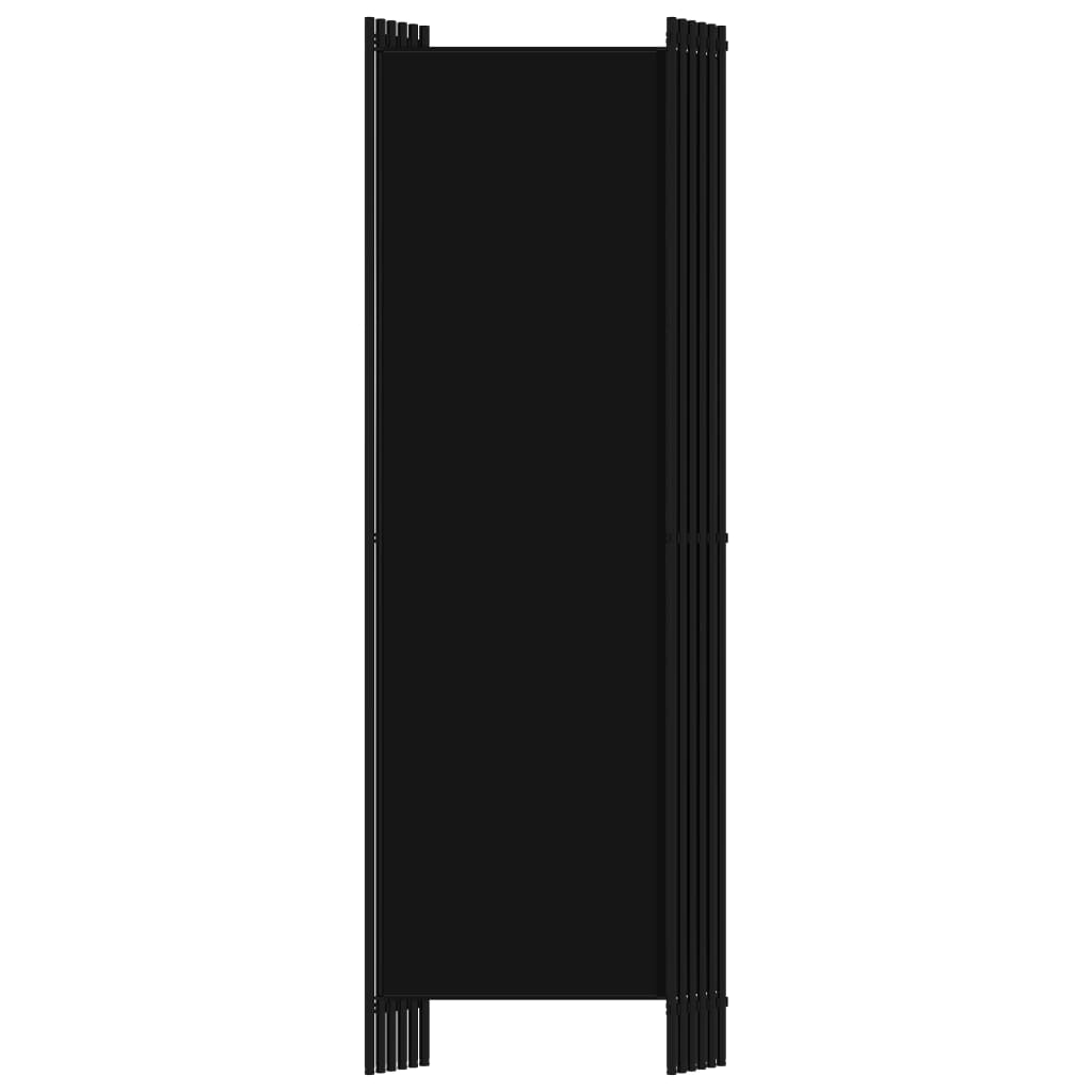 6-Panel Room Divider Black 300x180 cm