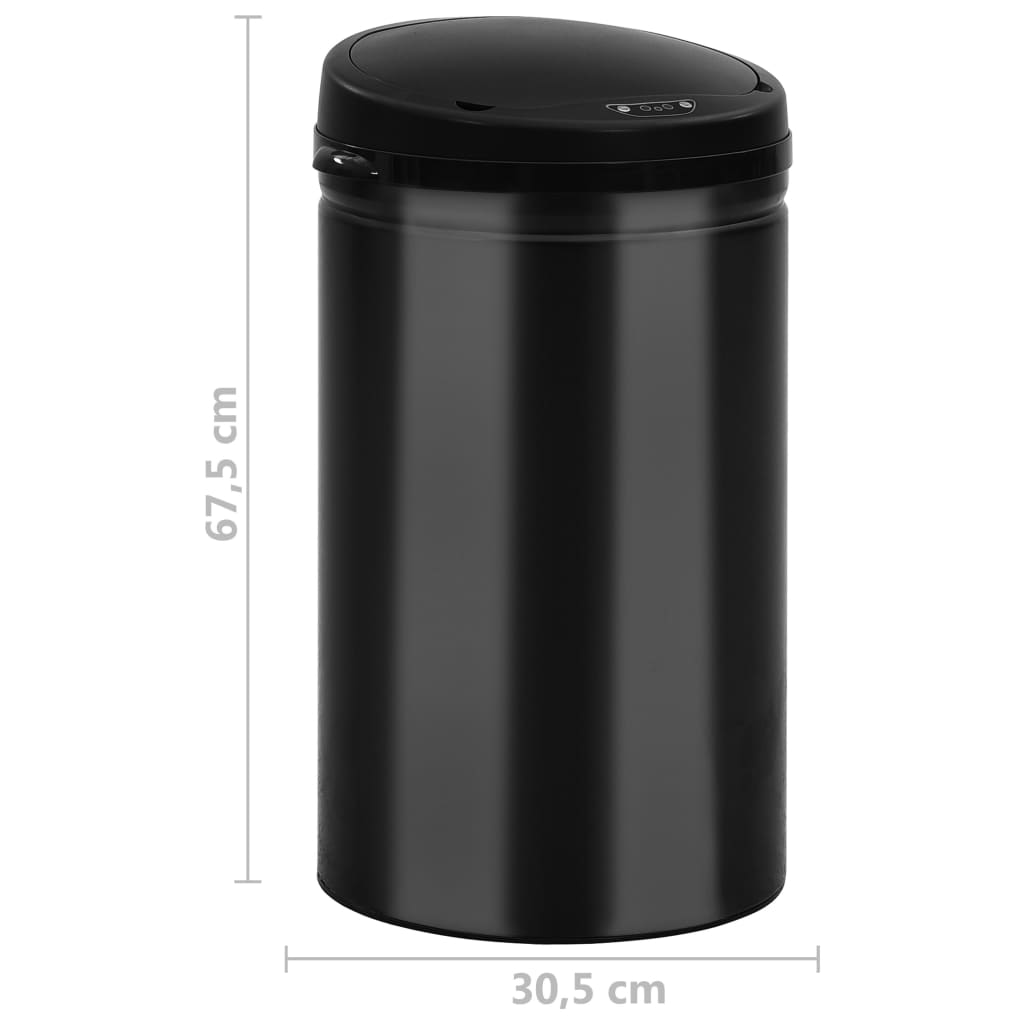 Automatic Sensor Dustbin 40 L Carbon Steel Black