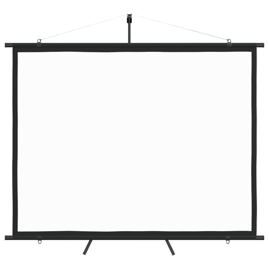 Affordable 90" projection screen with tripod for quality home theatre, classroom, or conference presentations. DIY luxe option.