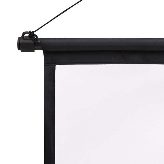 Affordable 90" projection screen with tripod, luxe matte white surface, DIY setup for classroom or home theatre movies.