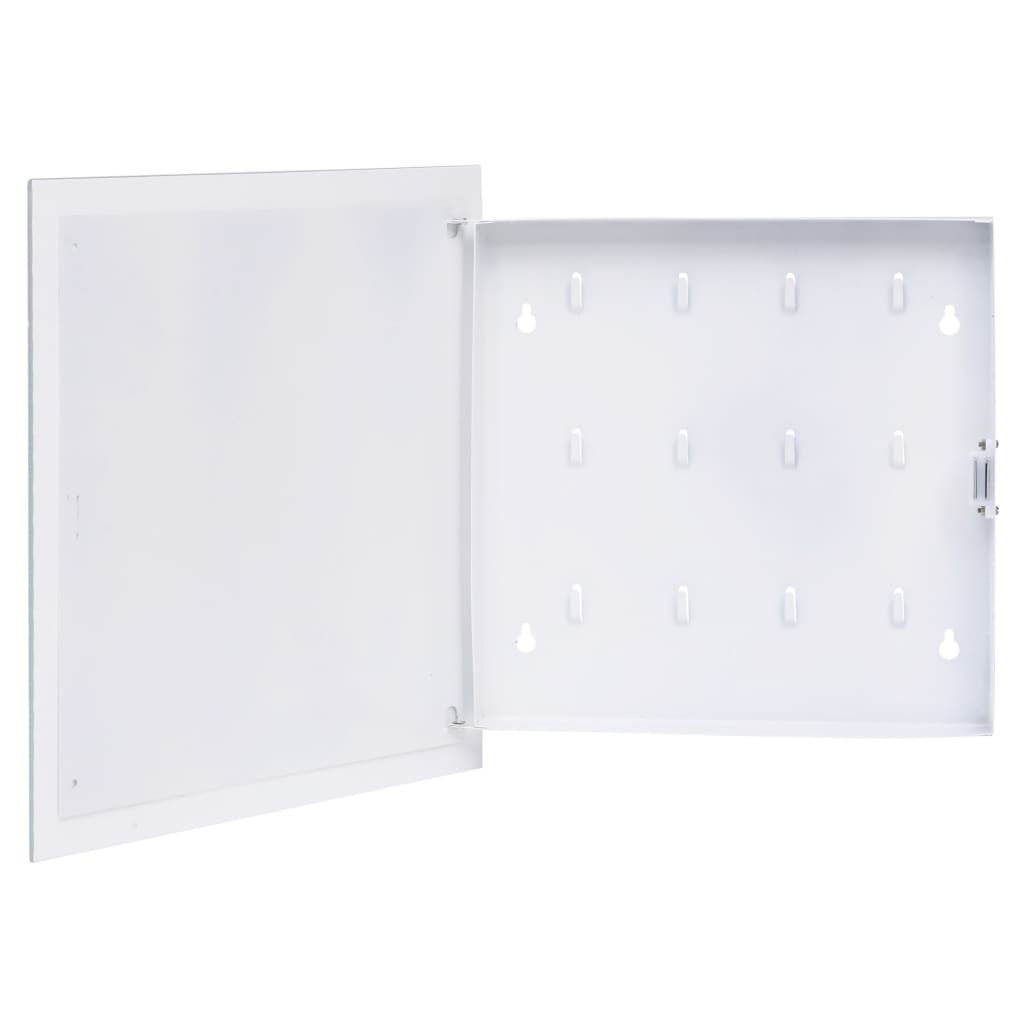 Key Box with Magnetic Board White 35x35x4cm