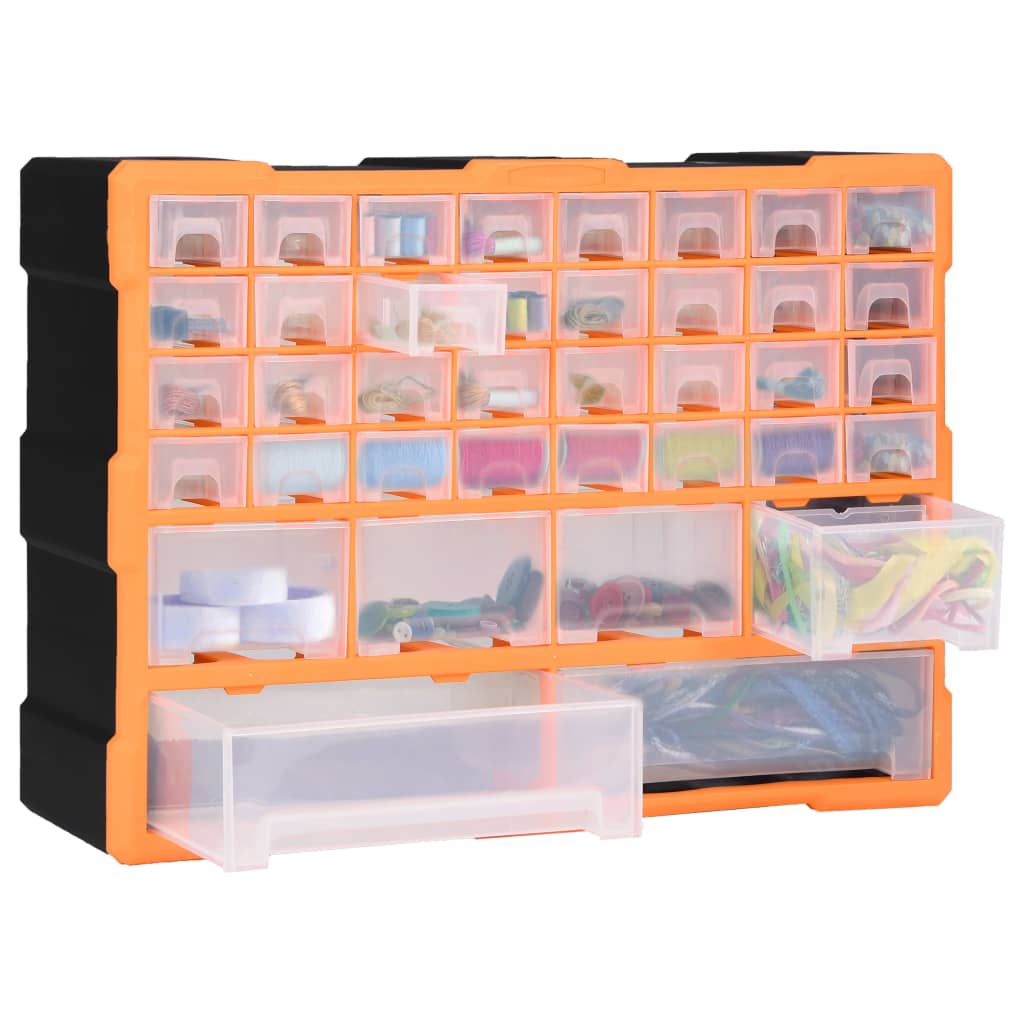 Multi-drawer Organiser with 38 Drawers 52x16x37.5 cm