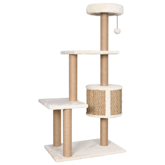 Cat Tree with Scratching Post 123cm Seagrass