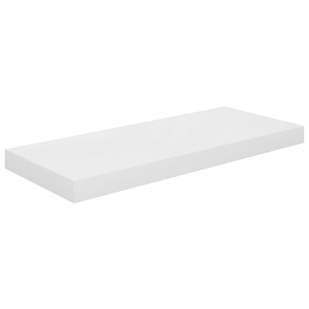 Floating Wall Shelf High Gloss White 60x23.5x3.8 cm MDF