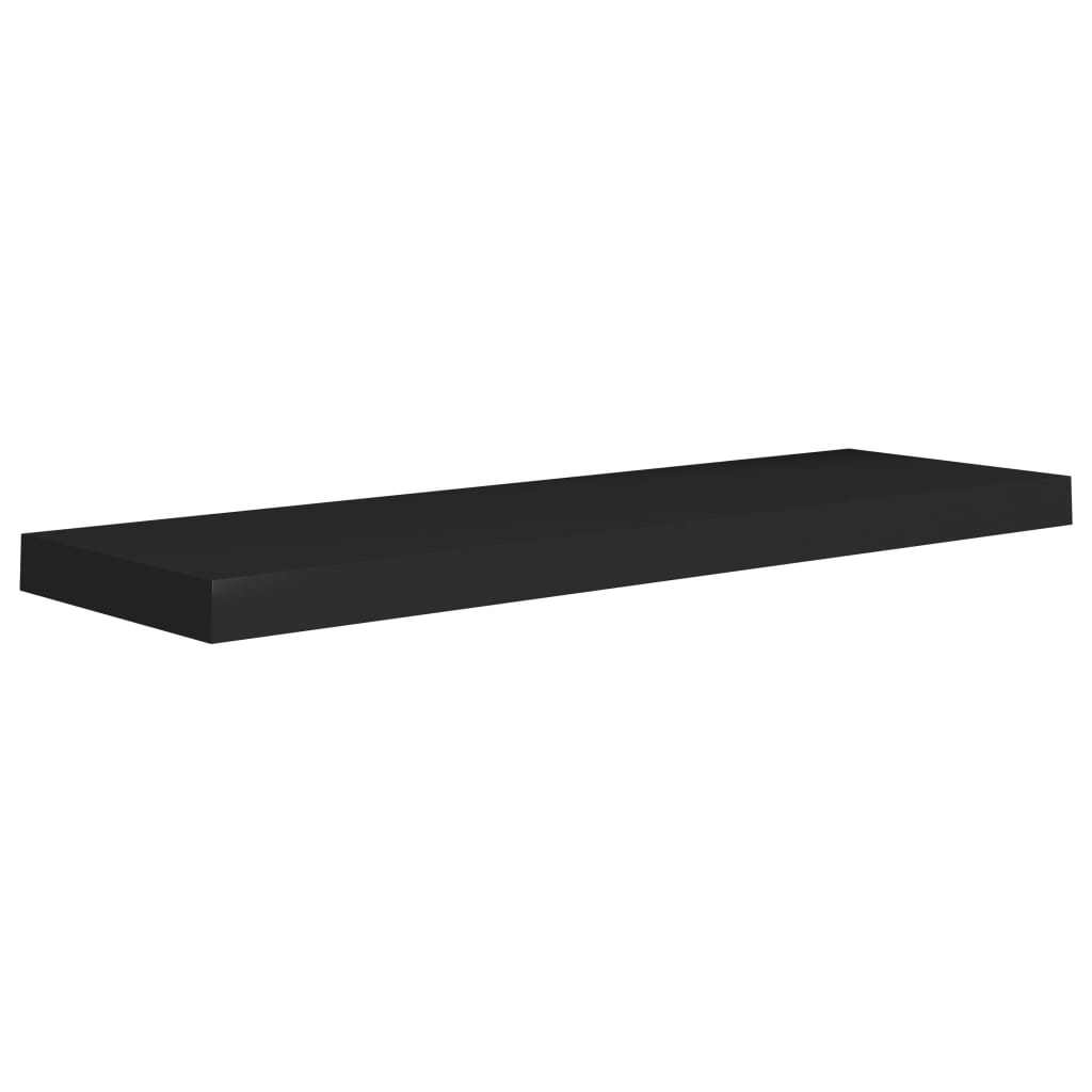 Floating Wall Shelves 2 pcs Black 80x23.5x3.8 cm MDF