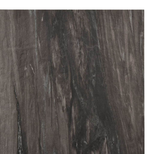 Dark grey self-adhesive PVC flooring plank with natural texture, durable and low-maintenance, mildew-resistant, waterproof, and nonslip.