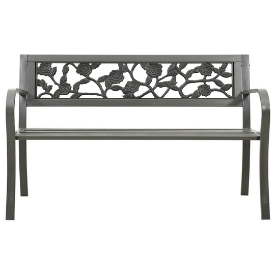 Garden Bench 125 cm Steel Grey